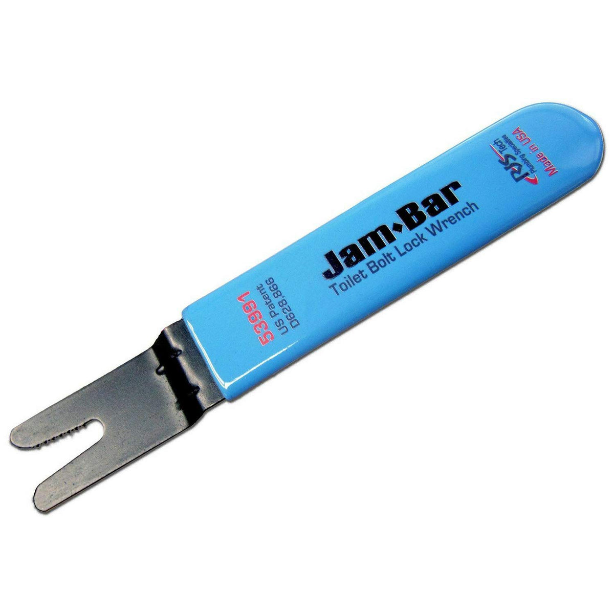 Nuk3y Jam-Bar toilet bolt lock wrench grips 1/4 and 5/16 bolts for steady removal.