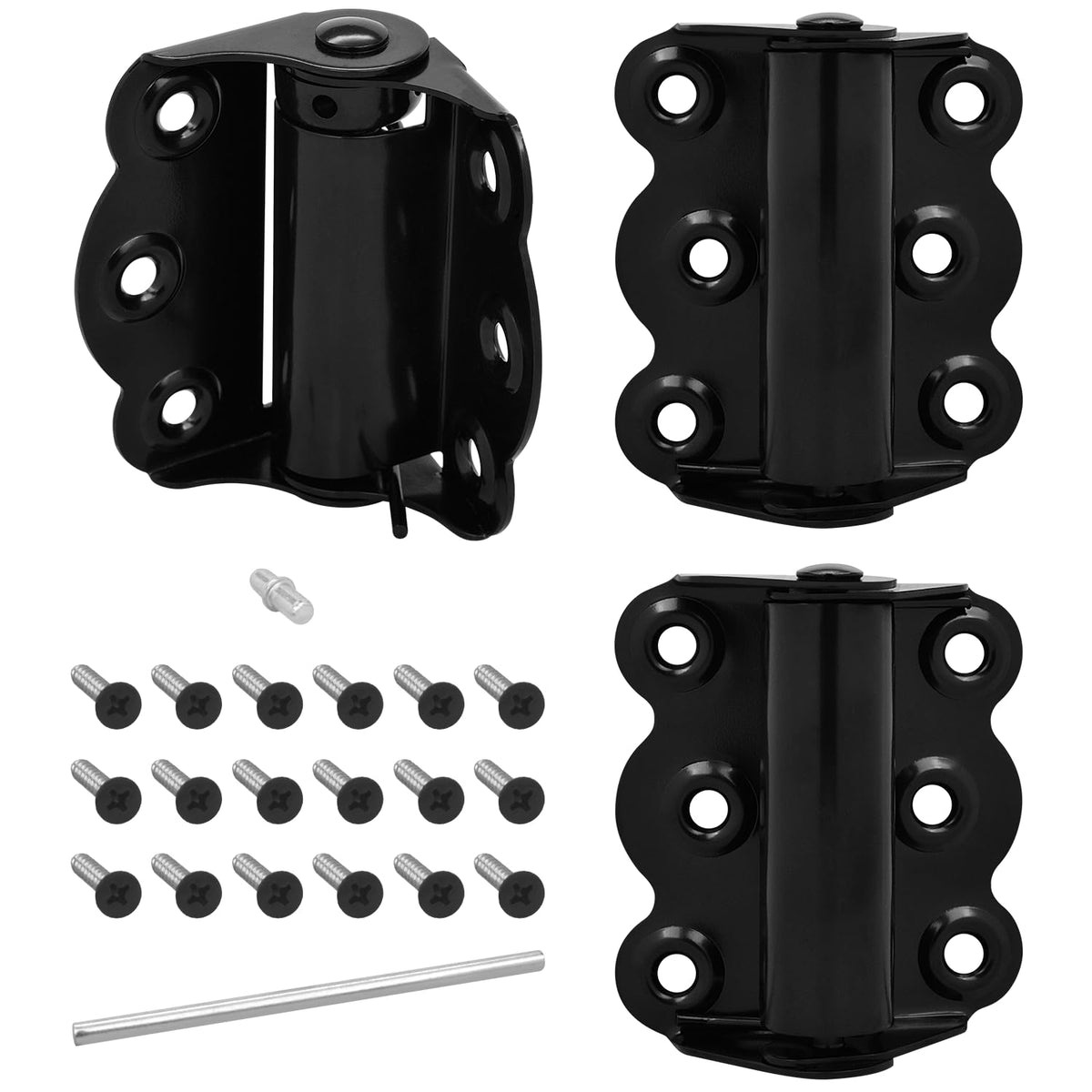 Nuk3y Screen Door Spring Hinge Set with two self-closing hinges for smooth door return.