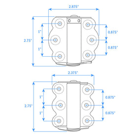Nuk3y Screen Door Spring Hinge Set adjustable hinge for customizable tension.