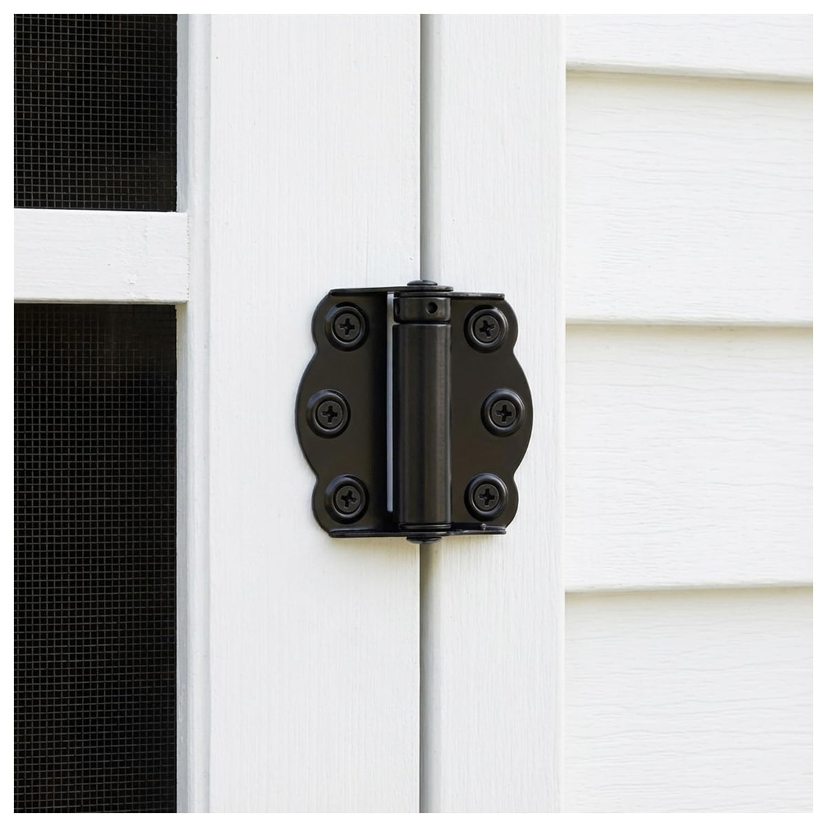 Nuk3y Screen Door Spring Hinge Set easy surface mount installation without mortising.