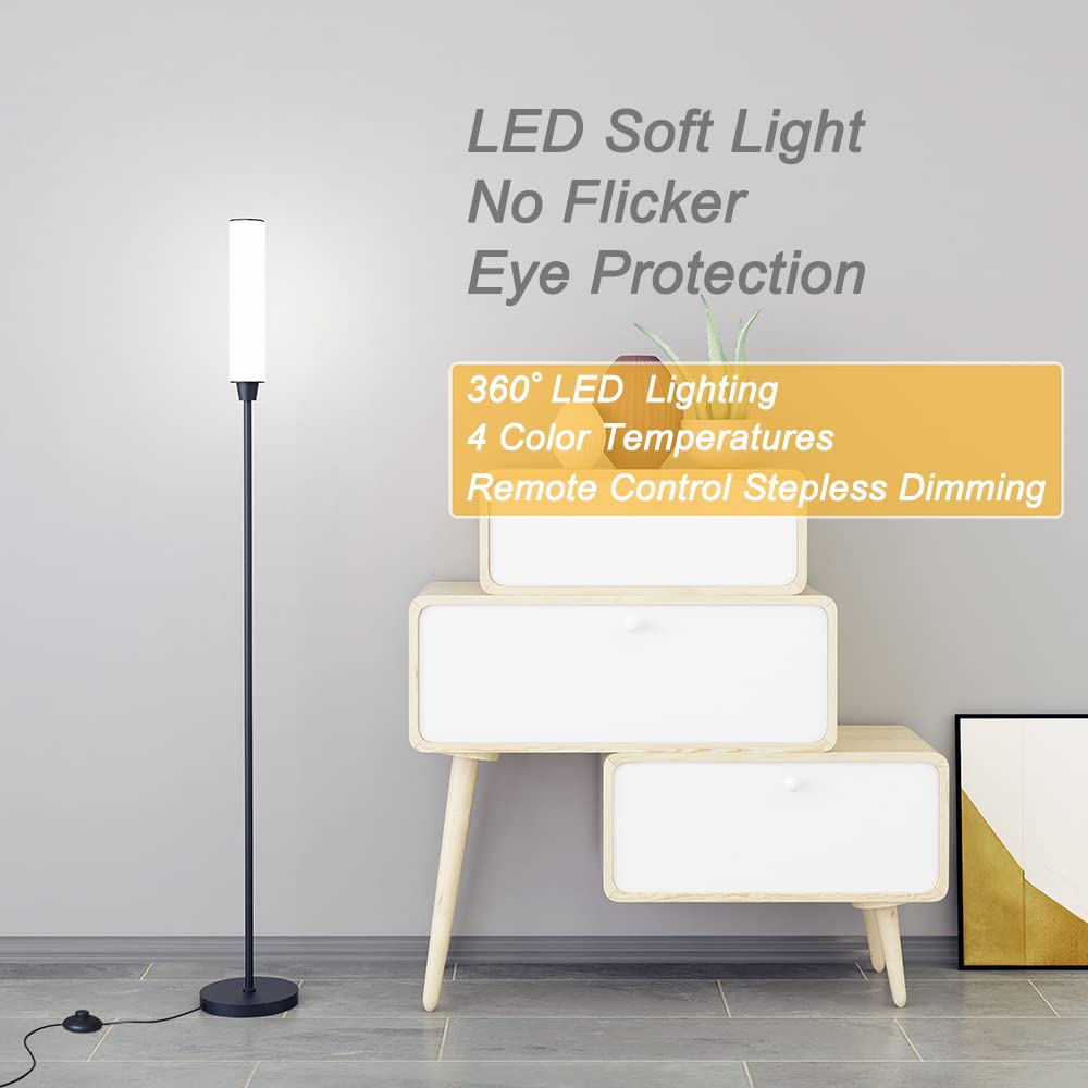Nukanu floor lamp provides dimmable brightness from 10% to 100%.