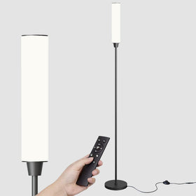 Nukanu floor lamp with remote control for convenient living room lighting.
