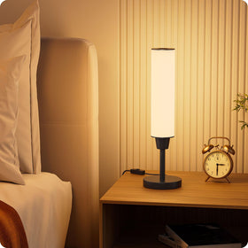 Nukanu modern black table lamp adds sleek style to a room