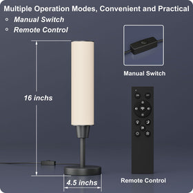 Nukanu table lamp showing color temperature options from warm to cool
