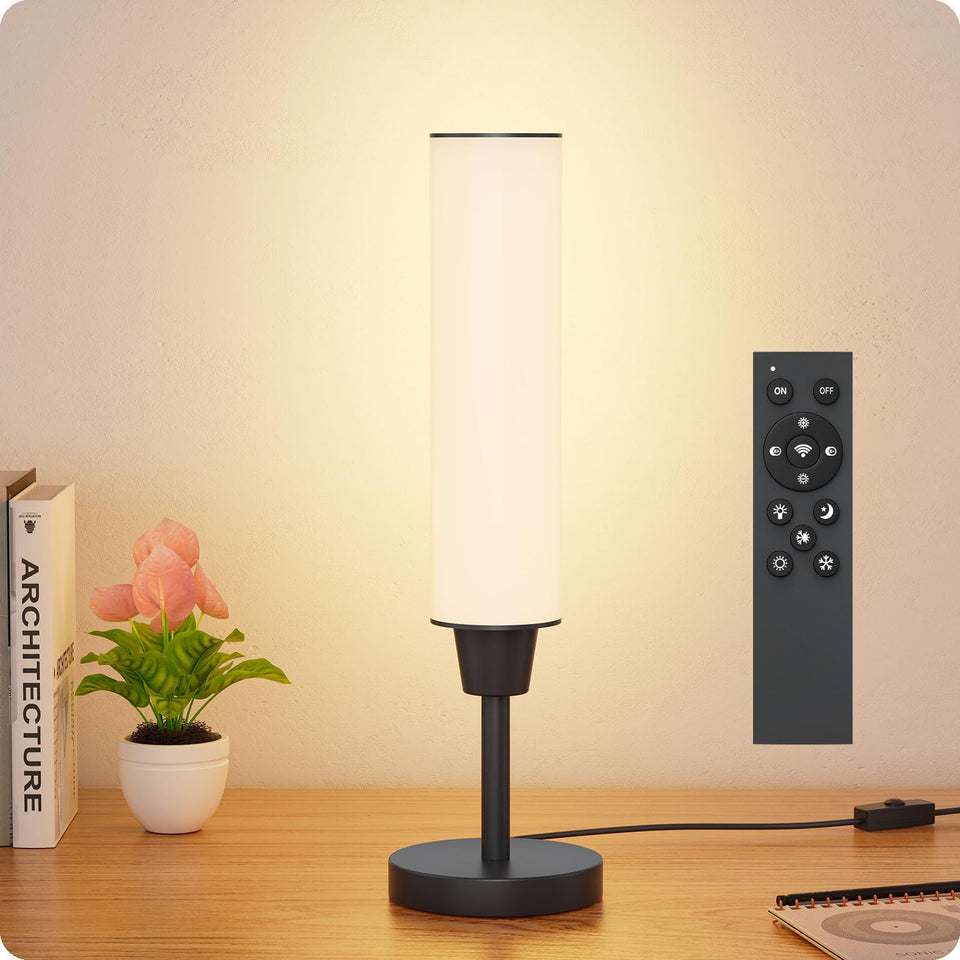Nukanu table lamp with remote control offering convenient bedside lighting