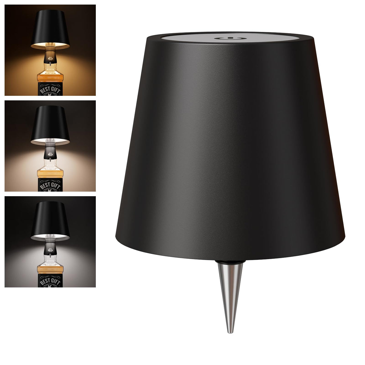 Nulmvic bottle lamp shade assembly accentuates bars and home decor with elegant lighting.