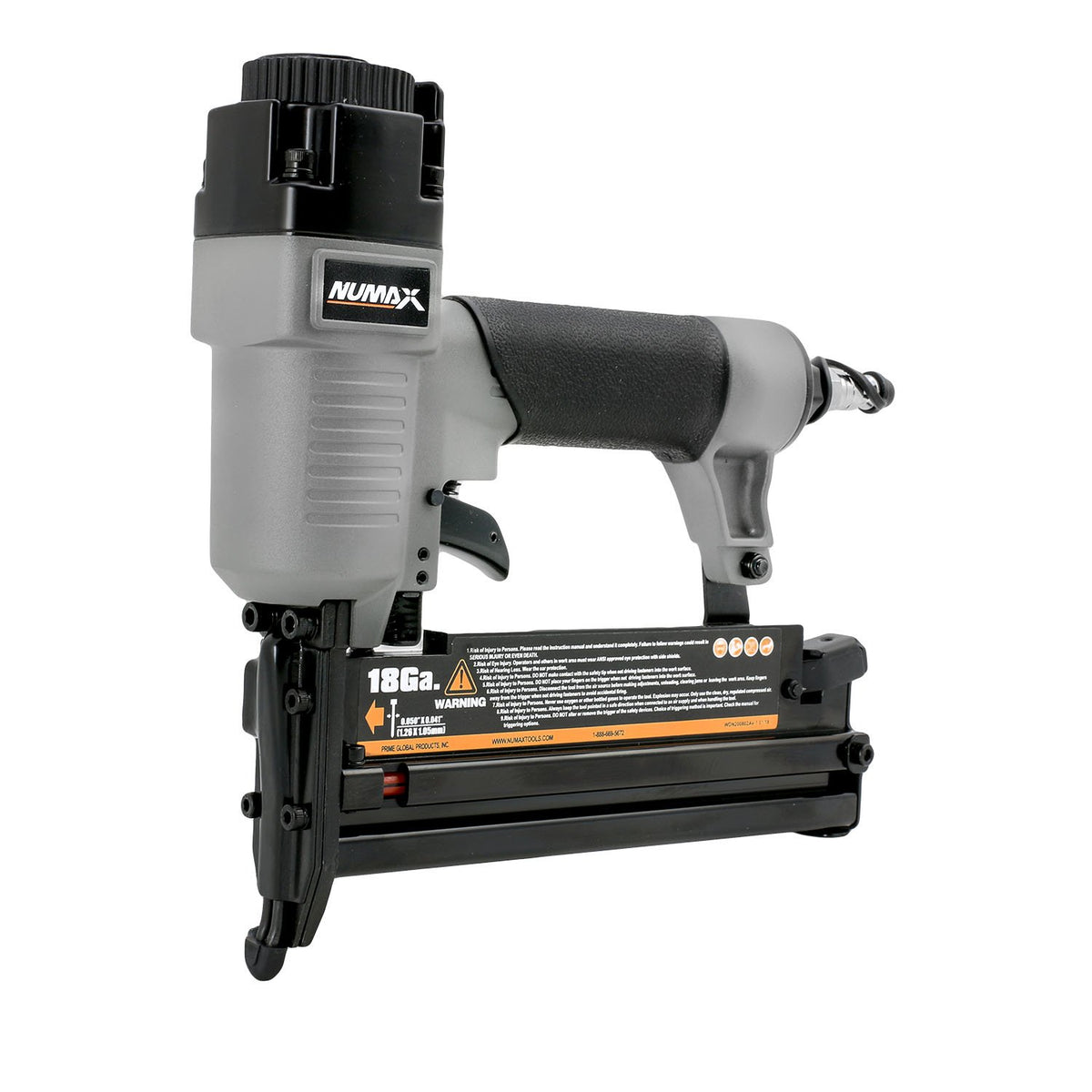 NuMax SL31 nail gun on baseboard installation showing edge control