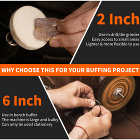 NuoDunco Australian wool felt disc highlights premium polishing material.