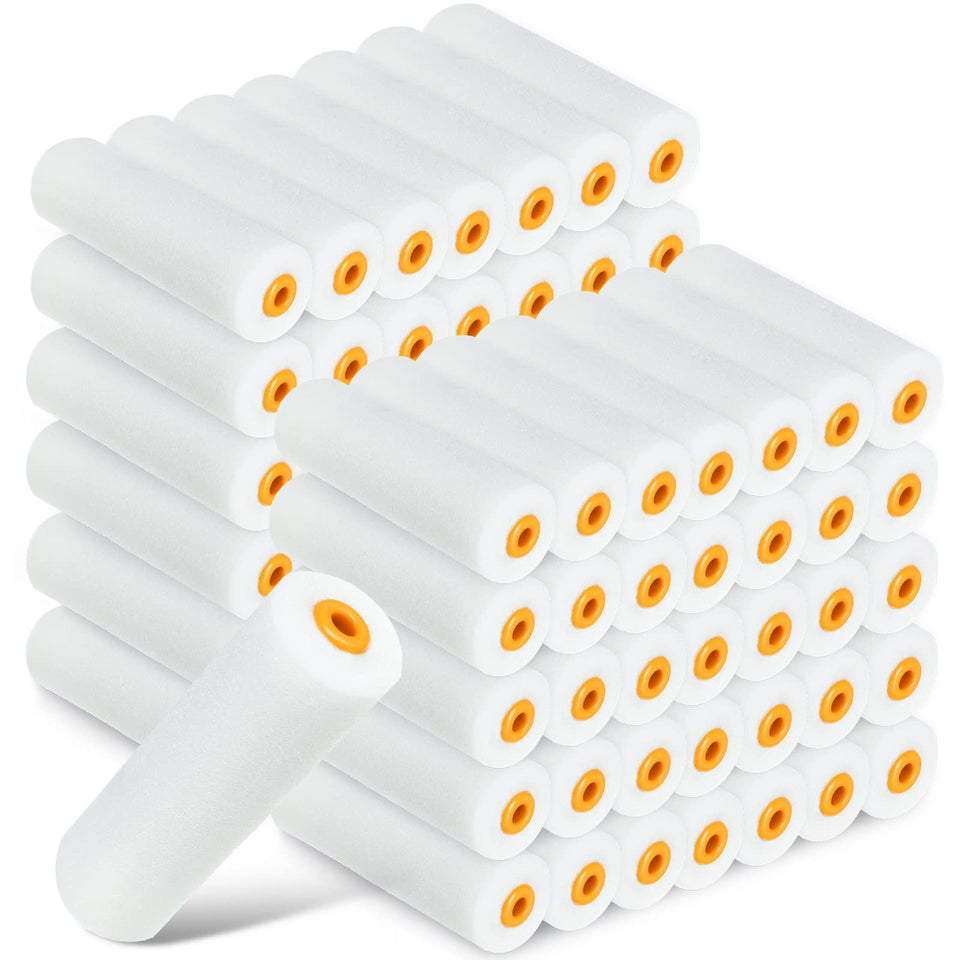 Nuogo 120pcs 4-inch foam rollers kit for quick, even coverage on walls.