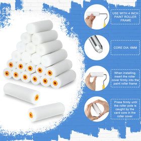 Nuogo mini roller in use on wall demonstrates even coats.