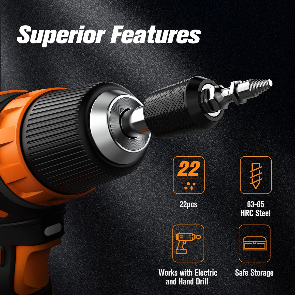 Nuovoware HSS broken screw remover demonstrating effective restoration of stripped screws