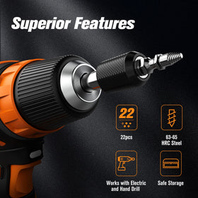 Nuovoware HSS broken screw remover demonstrating effective restoration of stripped screws