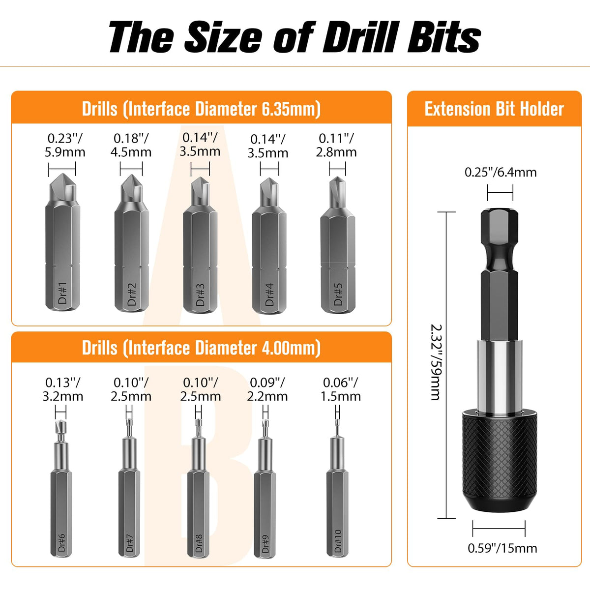 Nuovoware magnetic extension bit holder keeping bits organized while tackling tough hardware