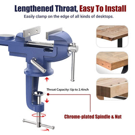 Nuovoware table vise durable cast iron body for long-term reliability.