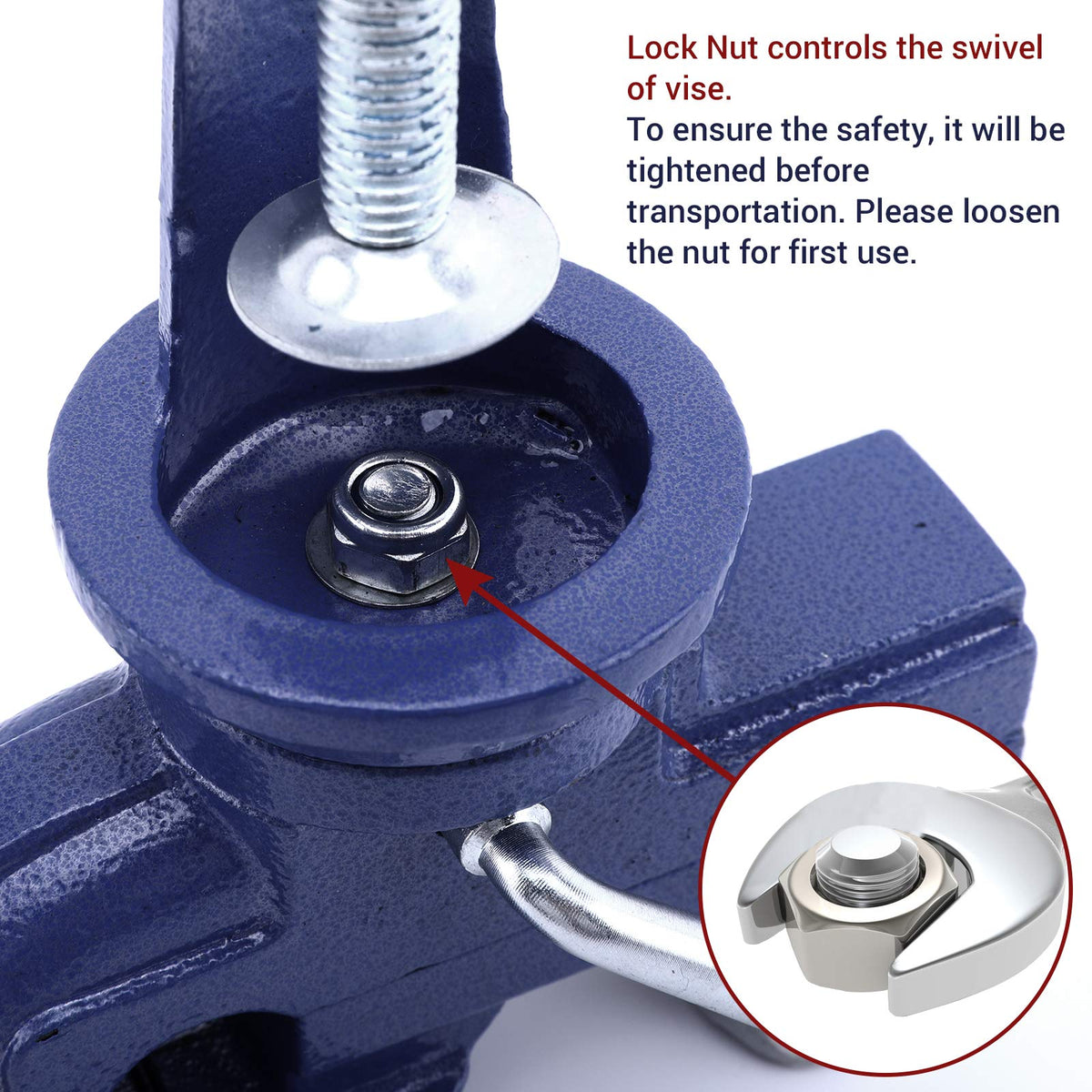 Nuovoware table vise edge clamping on desktop saves setup time.