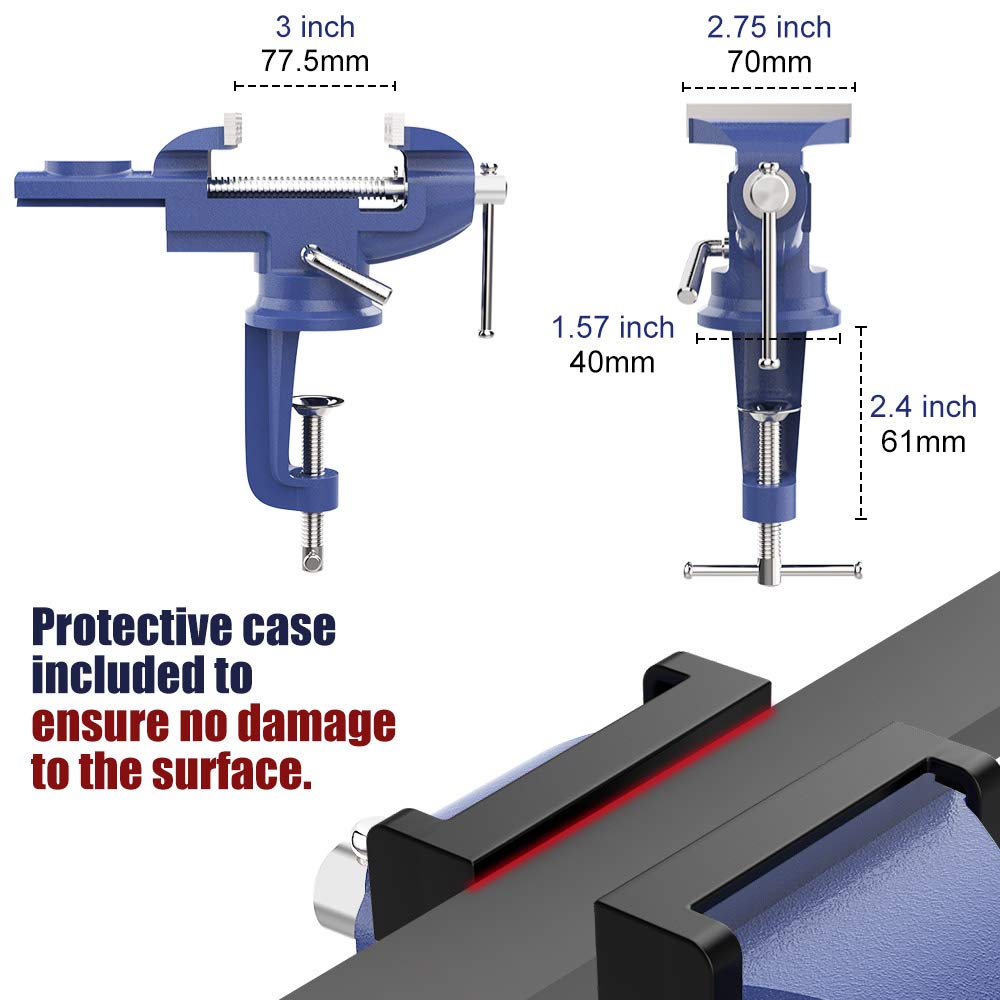 Nuovoware table vise ideal for wood, metal, and light fabrication tasks.