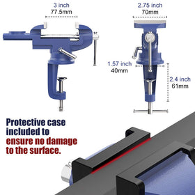 Nuovoware table vise ideal for wood, metal, and light fabrication tasks.