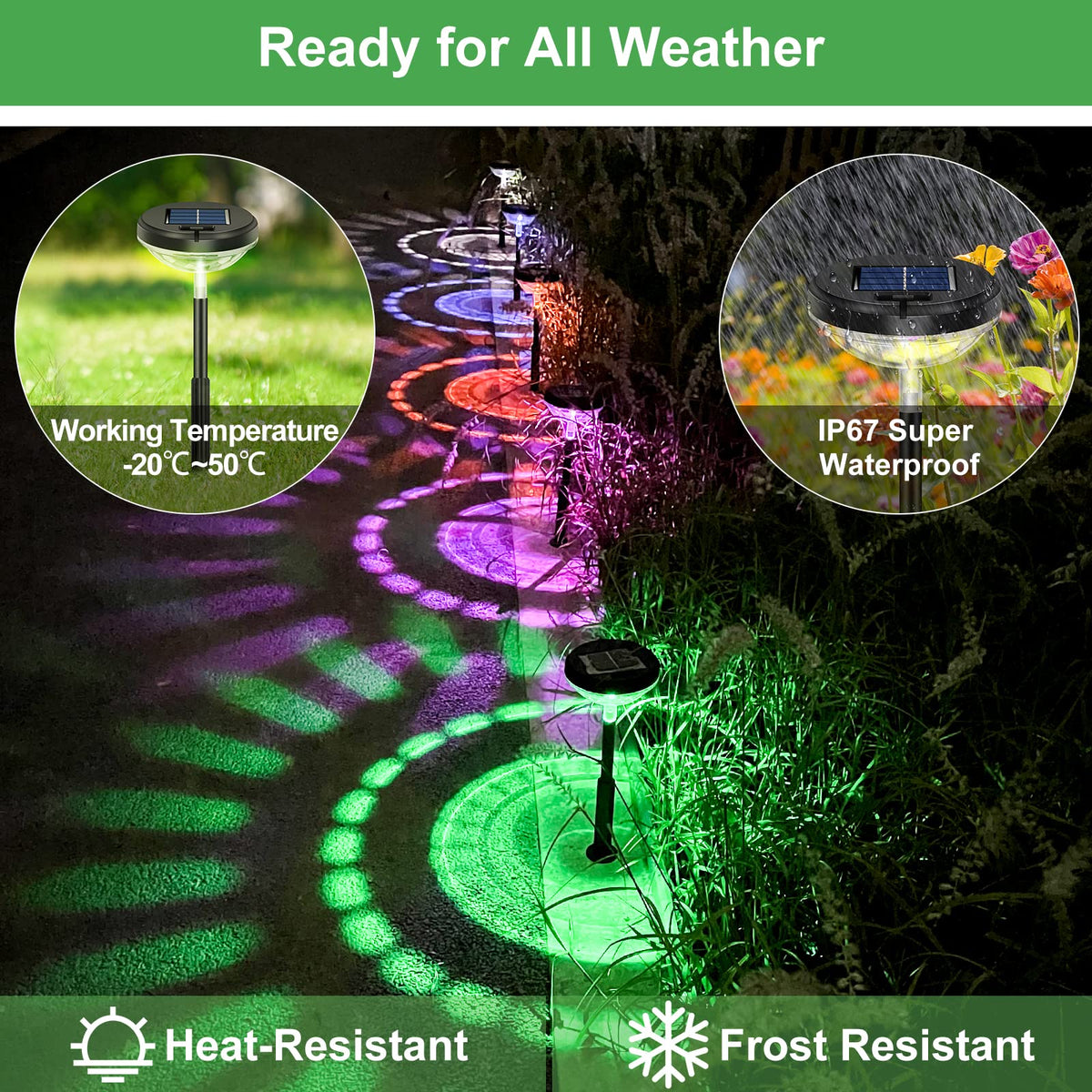 Nupostai adjustable-height pathway lights adapting to garden layouts