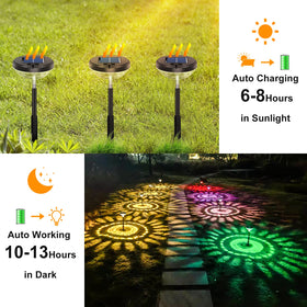Nupostai outdoor lights along a lawn showing decorative yard use