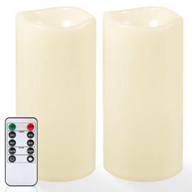 NURADA 8x4 outdoor flameless candle with realistic glow for patio decor