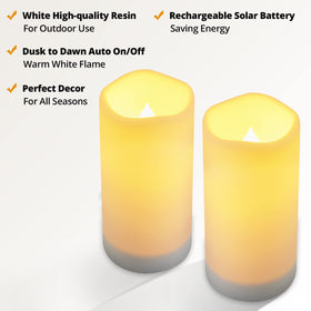 NURADA automatic lighting solar LED candle lights up at dusk without effort.