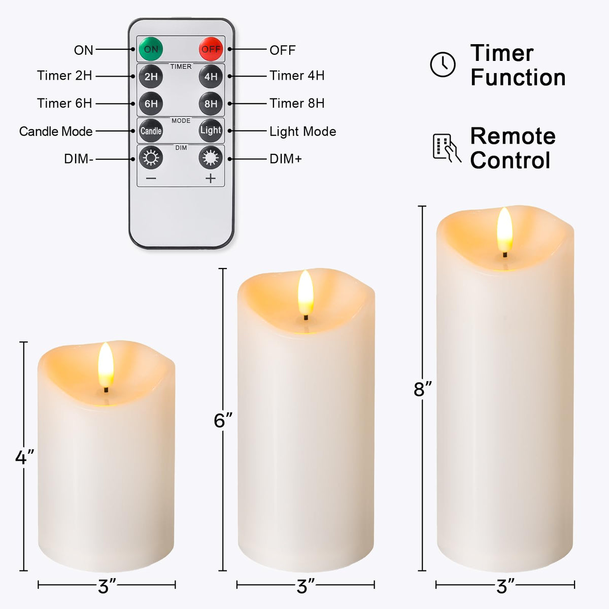 NURADA Ivory White candle pack enhances home ambience for holidays