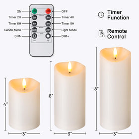 NURADA Ivory White candle pack enhances home ambience for holidays
