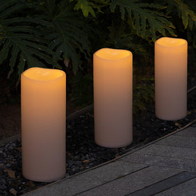 NURADA battery-powered design offers hours of continuous glow.