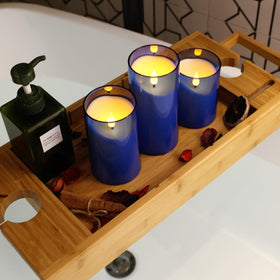 NURADA flameless candles blue packaging unboxing aesthetic