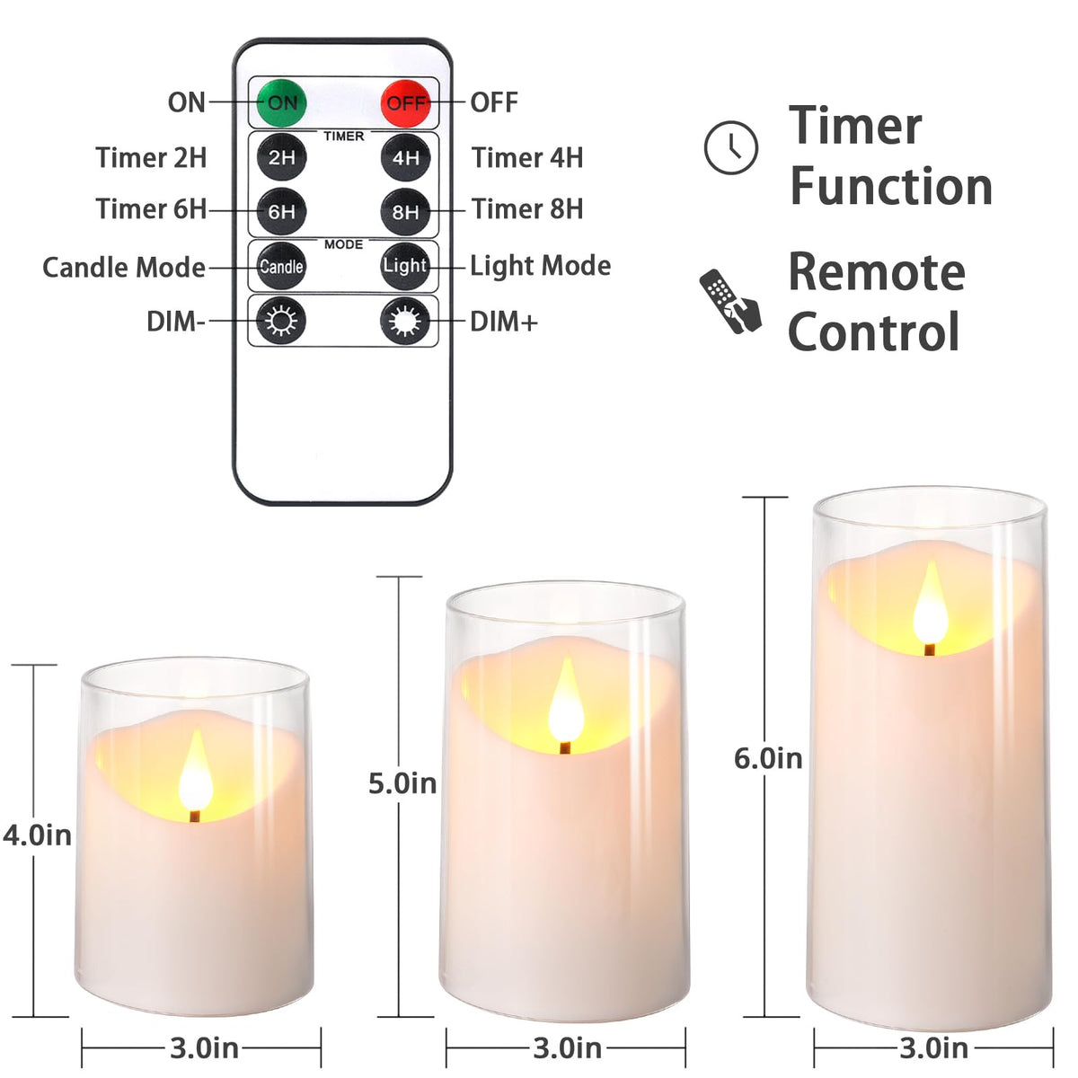 NURADA flameless candles emit warm ambient light for cozy evenings.