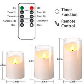 NURADA flameless candles emit warm ambient light for cozy evenings.