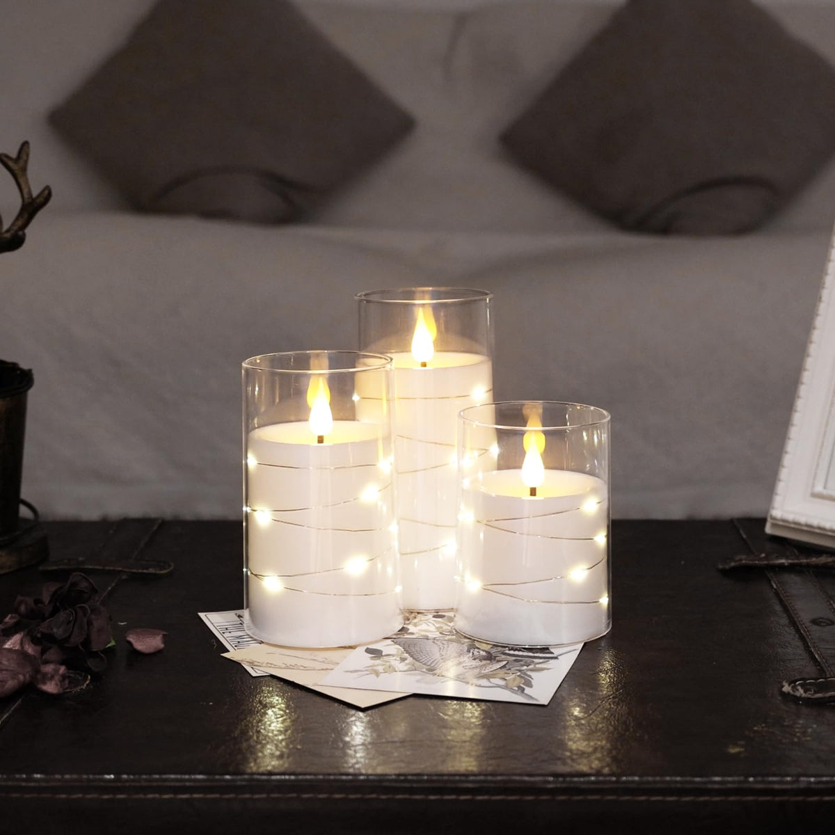 NURADA value pack includes three candles plus remote