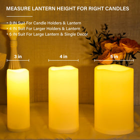 NURADA lantern-compatible candle fits indoor and outdoor lanterns