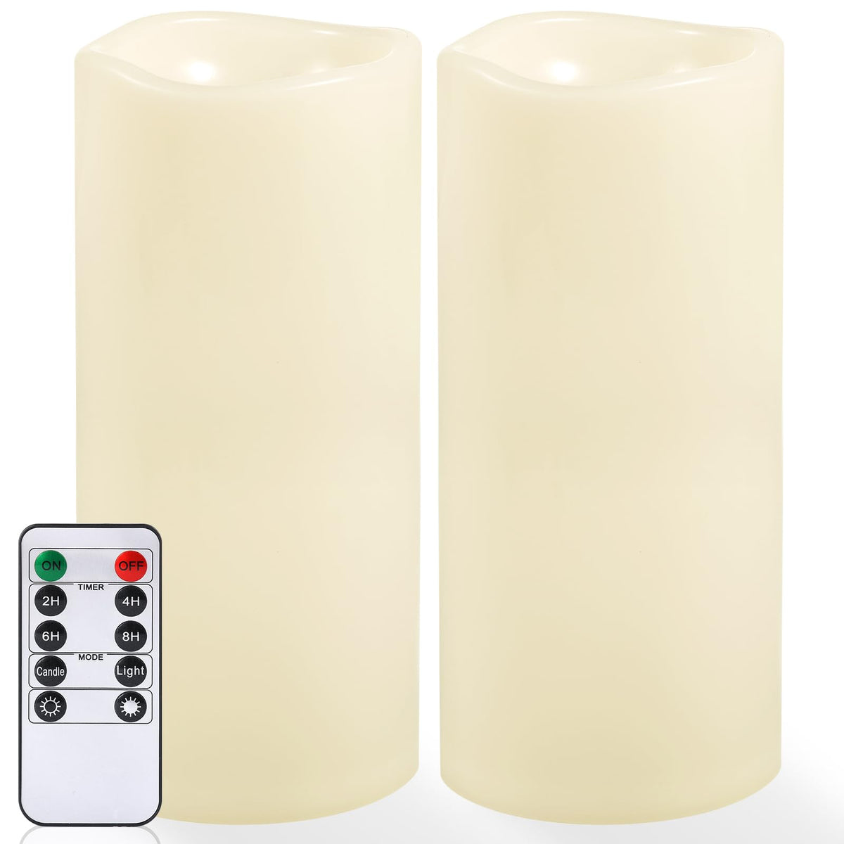 NURADA large outdoor flameless candle 12-inch flickers like real wax for patio ambiance.