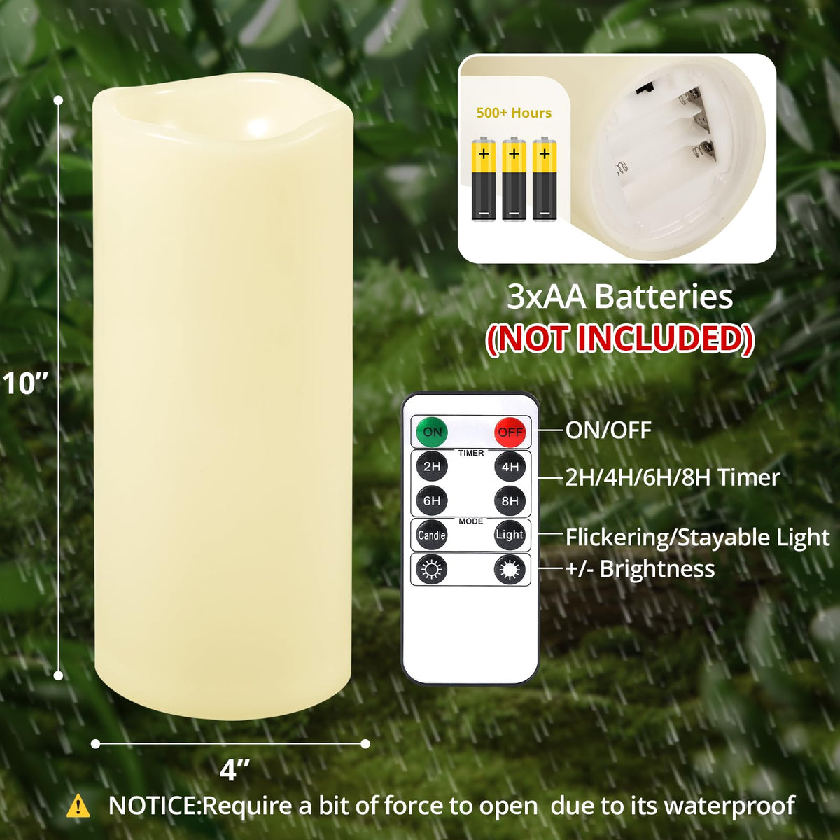 NURADA long-lasting glow with quality batteries for extended evenings