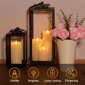 NURADA candles with remote timer showcase easy light control from indoors.