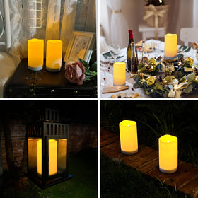 NURADA patio scene ready candle for weddings, parties, or cozy evenings.
