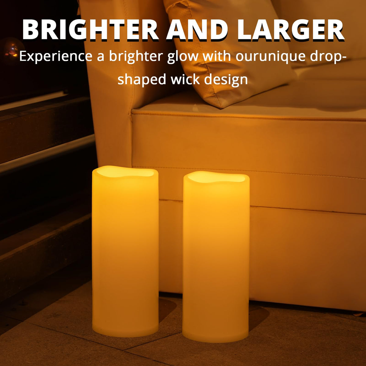 NURADA outdoor candle adds long-lasting ambience to porch or patio.