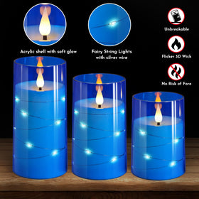 NURADA unbreakable acrylic candle design for durable home decor
