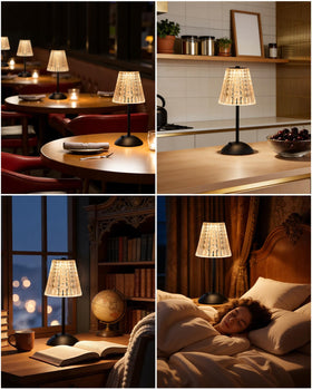 Nusogon crystal lamp with multiple finishes, gift-ready option