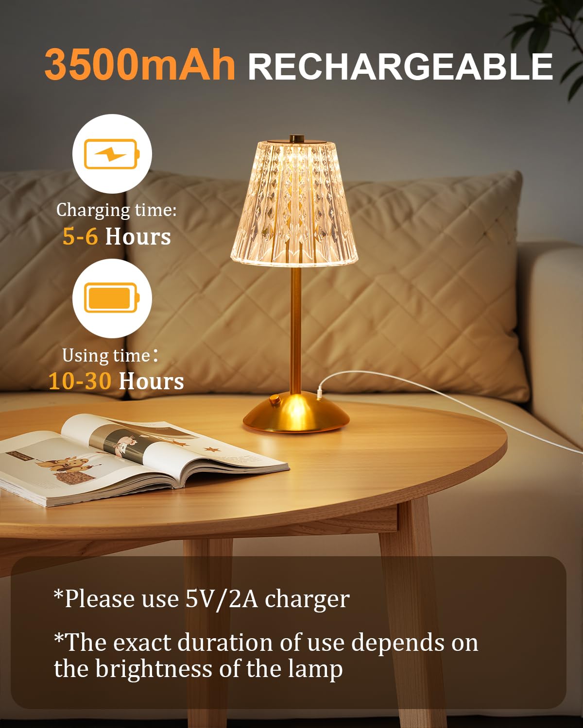 Nusogon gold finish table lamp adds a luxurious accent to any room.