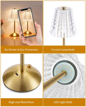 Nusogon portable lamp suitable for patio or restaurant settings at night.