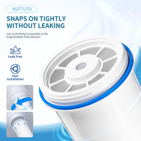 Nuttuto BPA-free cartridge material shown for safer filtration.