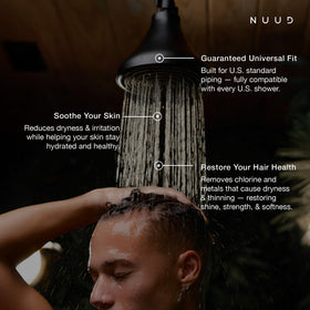 NUUD filtered shower head universal fit for quick water upgrade