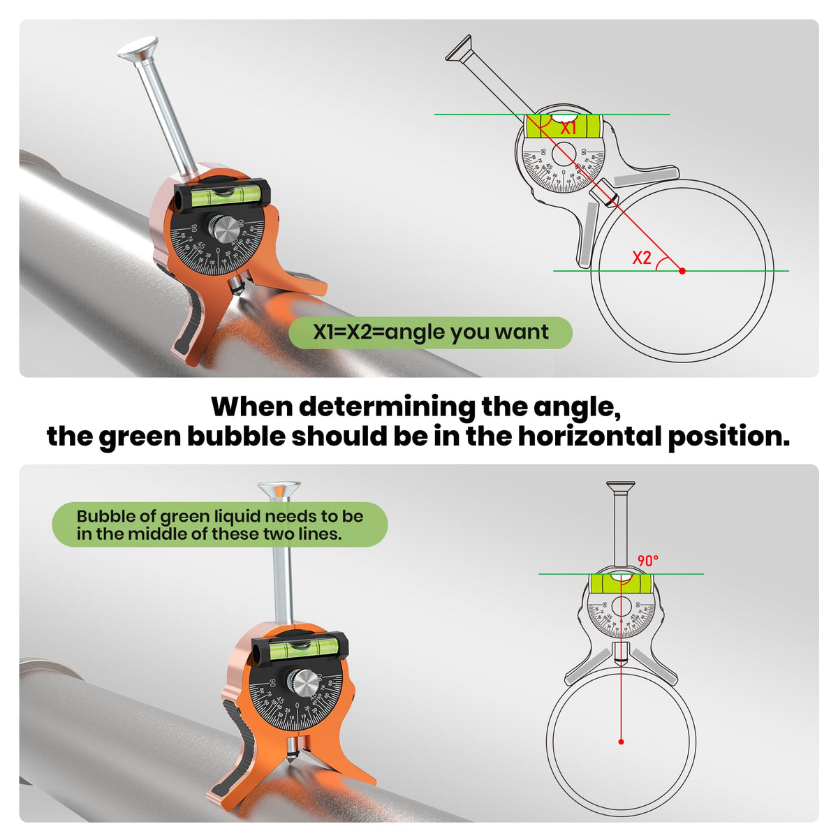 Nuvium enlarged centering head supports safer hammer strikes and control.