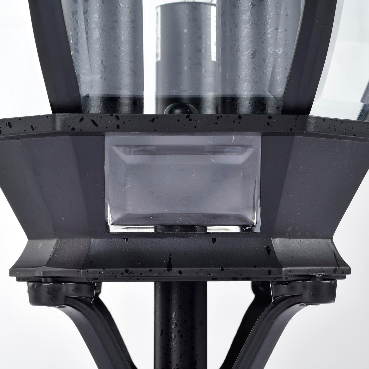 Nuvo 3 Light post lantern is wet-rated for outdoor durability.