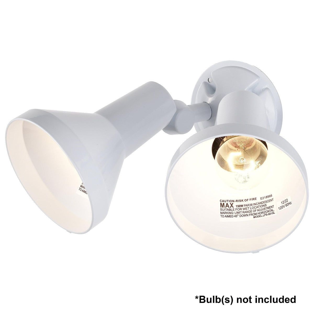 Adjustable dual heads enable customizable coverage for walkways and dark corners.