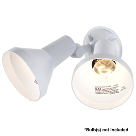 Adjustable dual heads enable customizable coverage for walkways and dark corners.