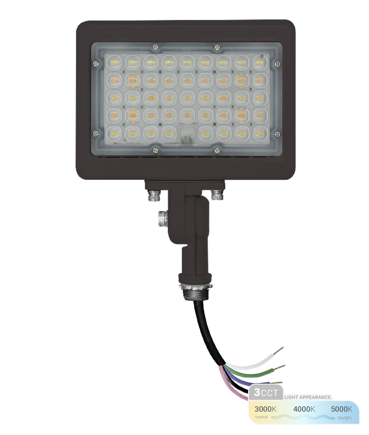NUWATT 30W flood light with adjustable knuckle mount for precise outdoor lighting