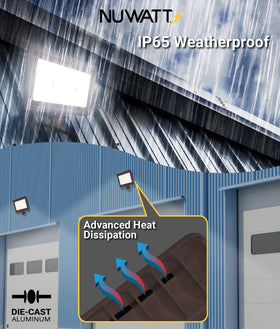 NUWATT 3CCT switch demonstrates color temperature options for adaptable outdoor ambiance.